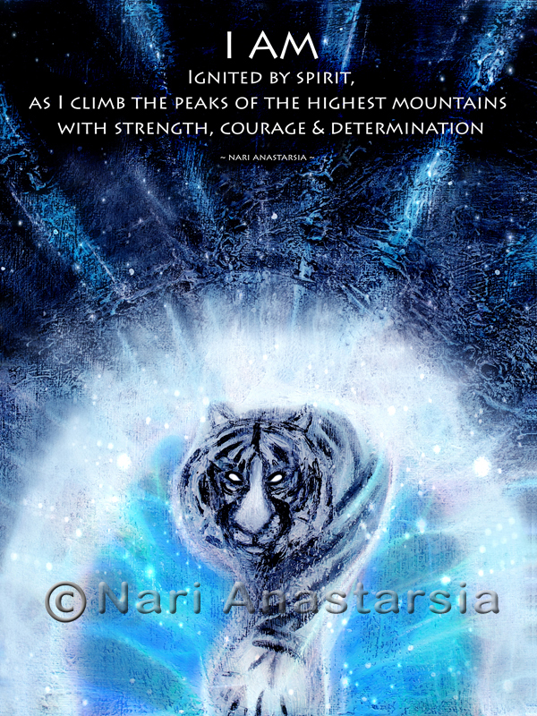 White Tiger Spirit Poster
